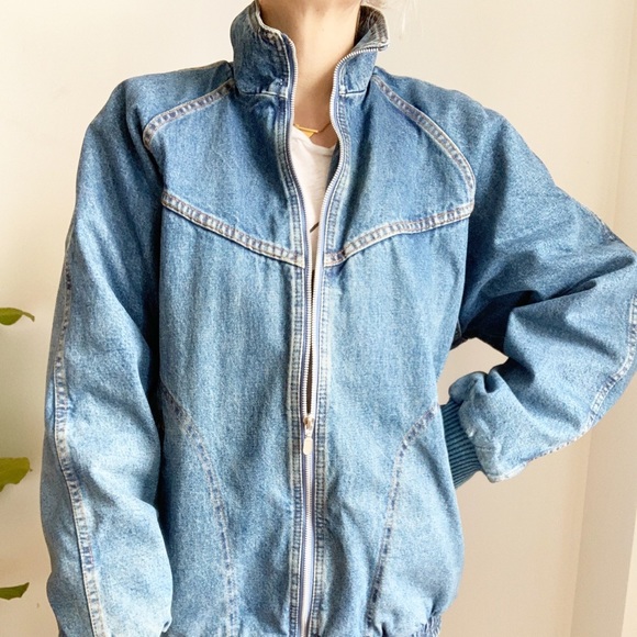 Vintage Jackets & Blazers - Vintage 80’s Blue Denim Jeans Jacket Size L